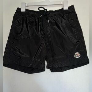 Moncler Logo Patch Drawstring Swim Shorts